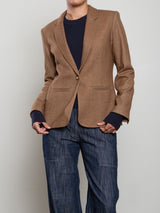 Cyrus Blazer in Cambridge Flannel - Saddle