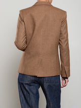 Cyrus Blazer in Cambridge Flannel - Saddle