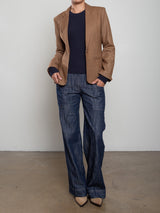Cyrus Blazer in Cambridge Flannel - Saddle