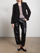 Cyrus Blazer in Japanese Cupro - Black
