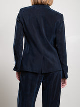Cyrus Blazer in Japanese Cupro - Navy