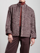 Hugo Jacket in Herringbone - Burgundy