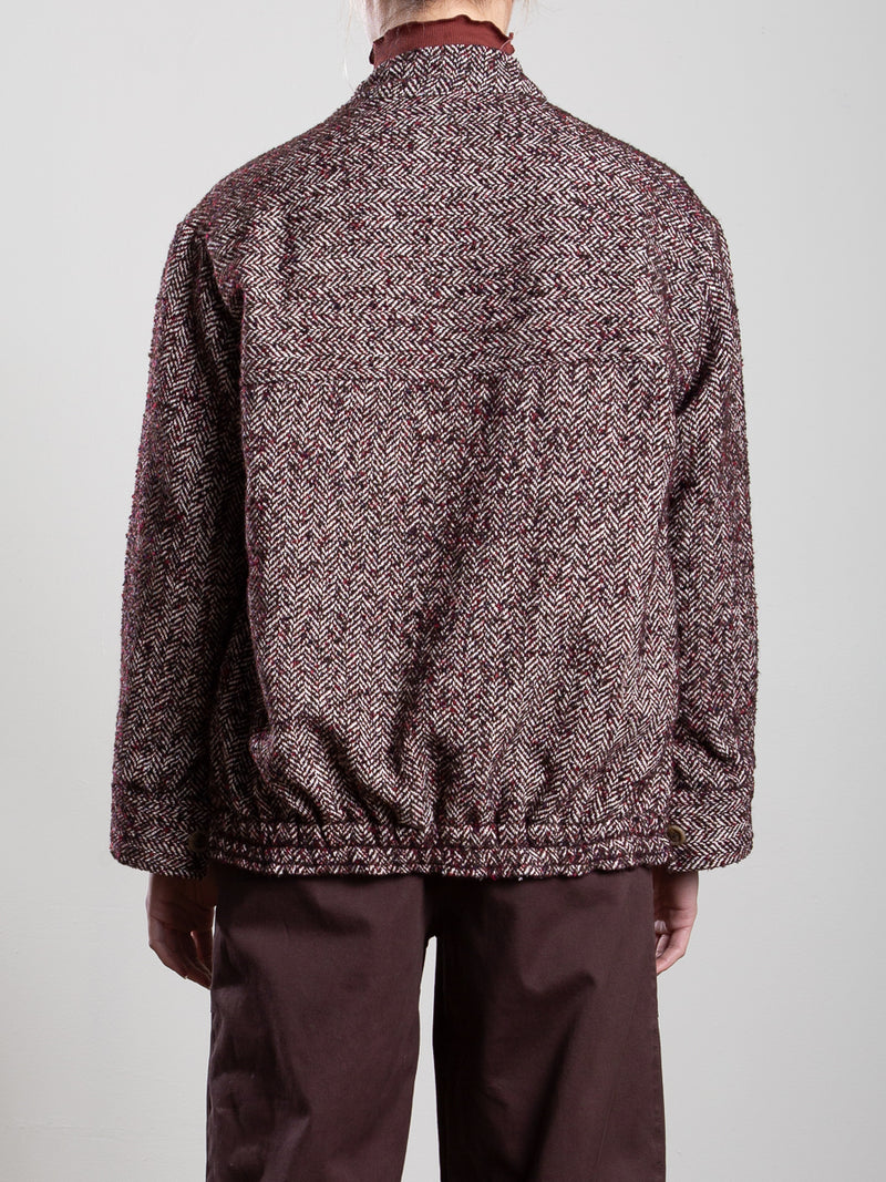 Hugo Jacket in Herringbone - Burgundy