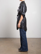 Tracy Jacket in Faux Leather - Black