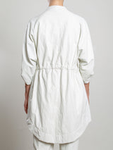 Tracy Jacket in Faux Leather - Ivory