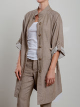 Tracy Jacket in Linen Twill - Sparrow
