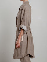 Tracy Jacket in Linen Twill - Sparrow