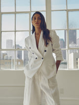 Jules Blazer in French Linen - White