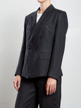 Jules Blazer in French Linen - Black