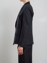 Jules Blazer in French Linen - Black