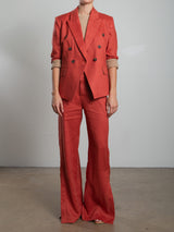 Jules Blazer in French Linen - Persimmon
