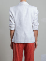 Jules Blazer in French Linen - White