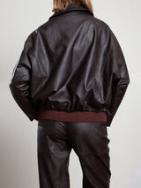 Andre Bomber Jacket In Vegan Leather - Espresso