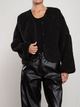 Naomi Jacket In Reversible Double Face Corduroy - Black