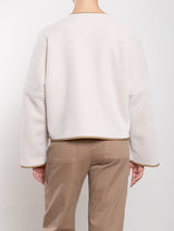 Naomi Jacket In Reversible Double Face Corduroy - Cream