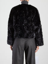 Naomi Jacket in Faux Fur - Black