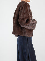 Naomi Jacket in Faux Fur - Brown