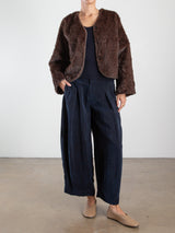 Naomi Jacket in Faux Fur - Brown