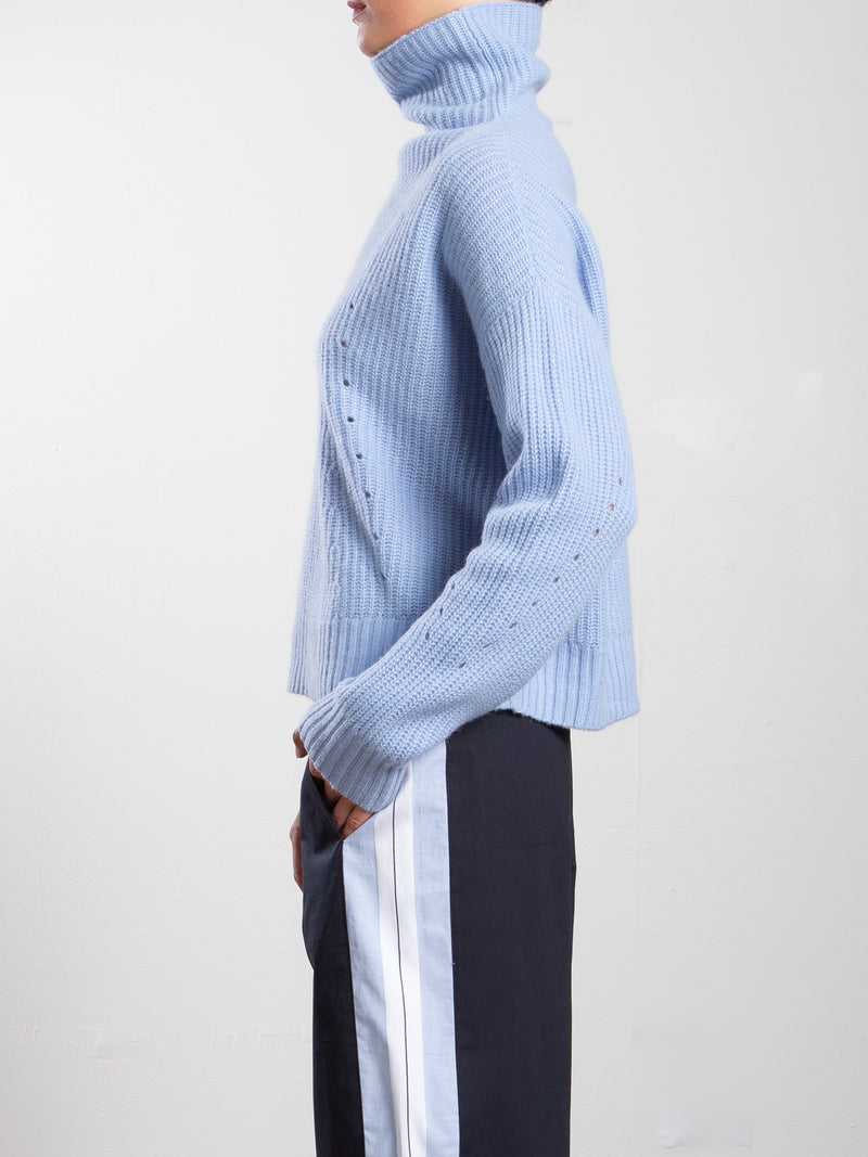 Nicole Turtleneck in Wool Cashmere - Arctic