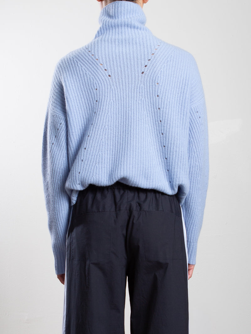 Nicole Turtleneck in Wool Cashmere - Arctic
