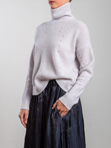 Nicole Turtleneck in Wool Cashmere - Cloud