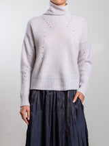 Nicole Turtleneck in Wool Cashmere - Cloud