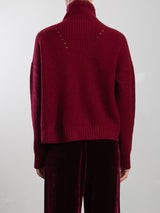 Nicole Turtleneck in Wool Cashmere - Oxblood