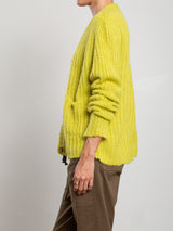 Louie Cardigan In Halo Knitwear - Acid