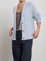 Louie Cardigan In Halo Knitwear - Aura