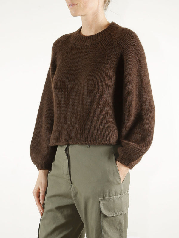 Rikka Pullover in Recycled Cashmere - Americano