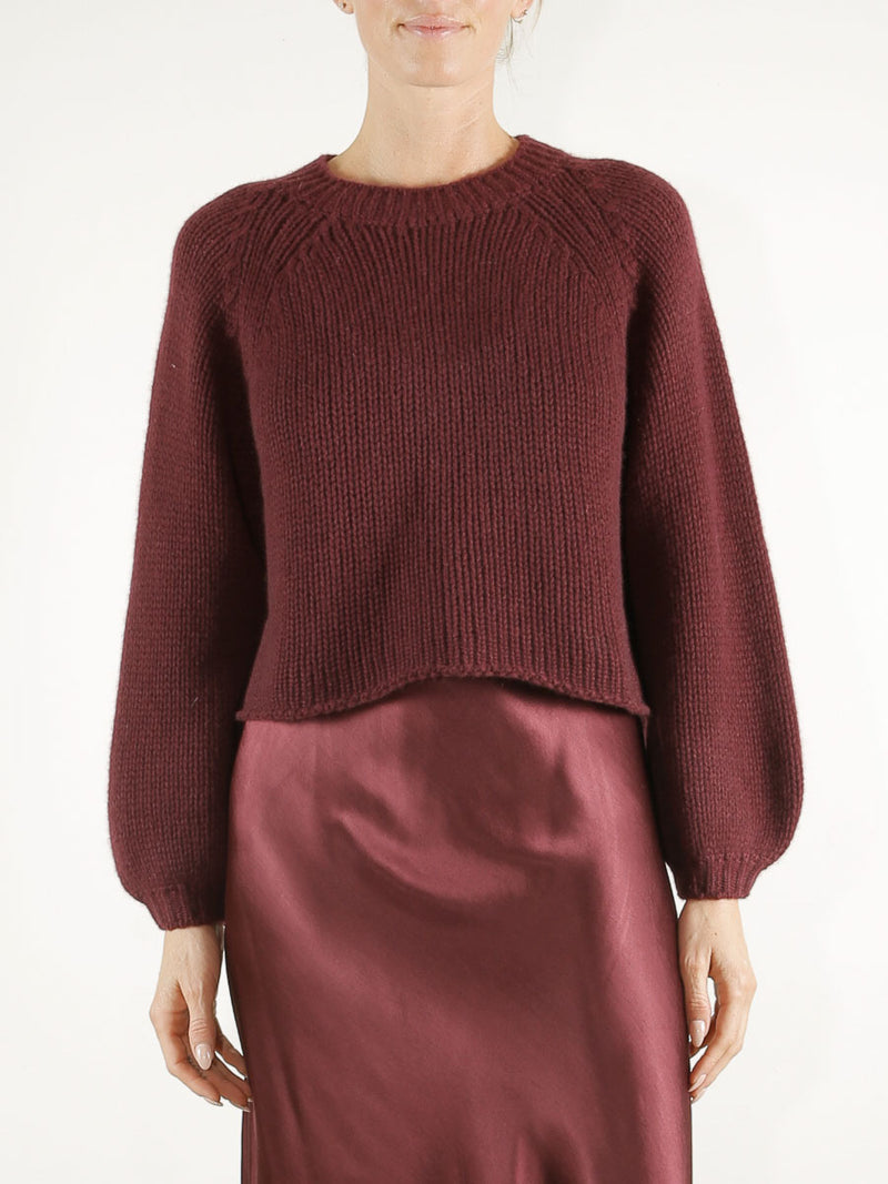 Rikka Pullover in Recycled Cashmere - Fig