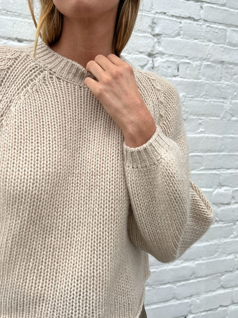 Rikka Pullover in Recycled Cashmere - Alabaster