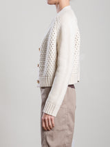 Jovie Cardigan in Wool Cashmere - Ivory