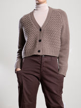 Jovie Cardigan in Wool Cashmere - Mink