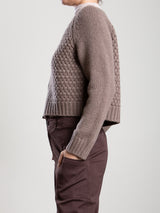 Jovie Cardigan in Wool Cashmere - Mink