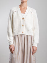 Molly Cotton Cardigan - Cream