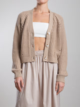 Molly Cotton Cardigan - Sand