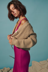 Molly Cotton Cardigan - Sand