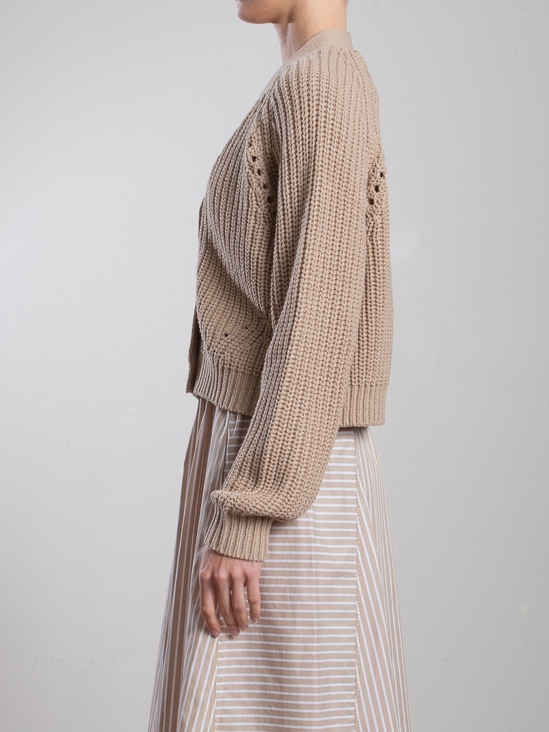 Molly Cotton Cardigan - Sand
