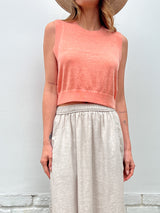 Rumi Crop in Dulce Knitwear - Peach