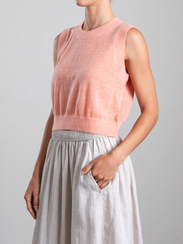 Rumi Crop in Dulce Knitwear - Peach *Final Sale*