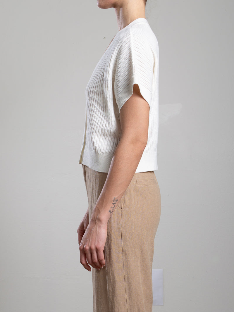 Claren Cotton Cardigan - Cream