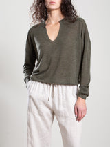 Bailey V-neck Pullover - Army