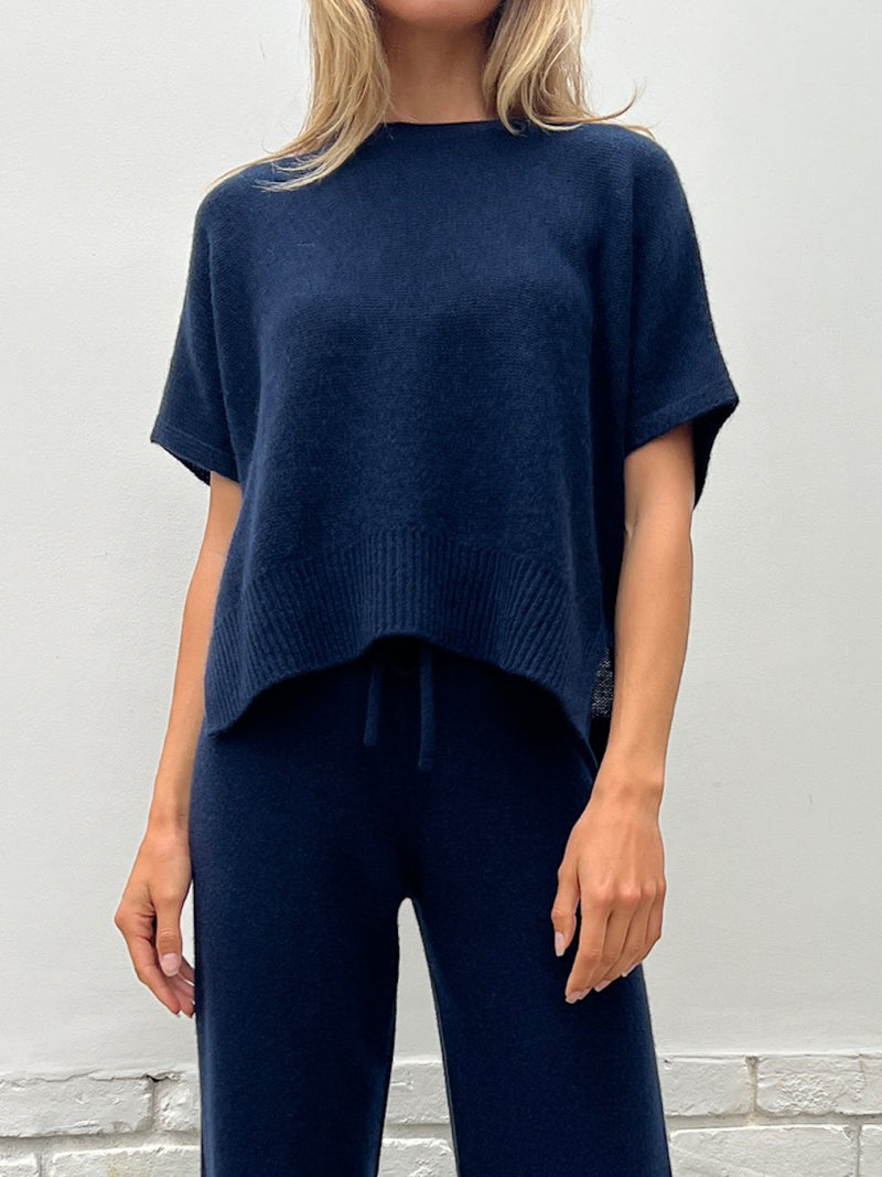 Lexi Pullover in Cashmere - Navy