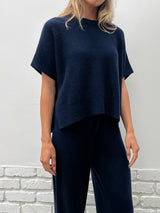 Lexi Pullover in Cashmere - Navy