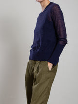 Adrian Crewneck in Dulce Knitwear - Navy