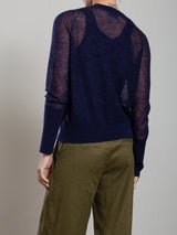 Adrian Crewneck in Dulce Knitwear - Navy