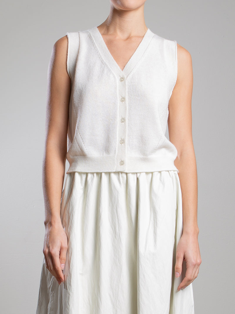 Tally Vest in Dulce Knitwear - Ivory