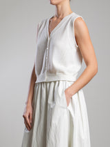 Tally Vest in Dulce Knitwear - Ivory