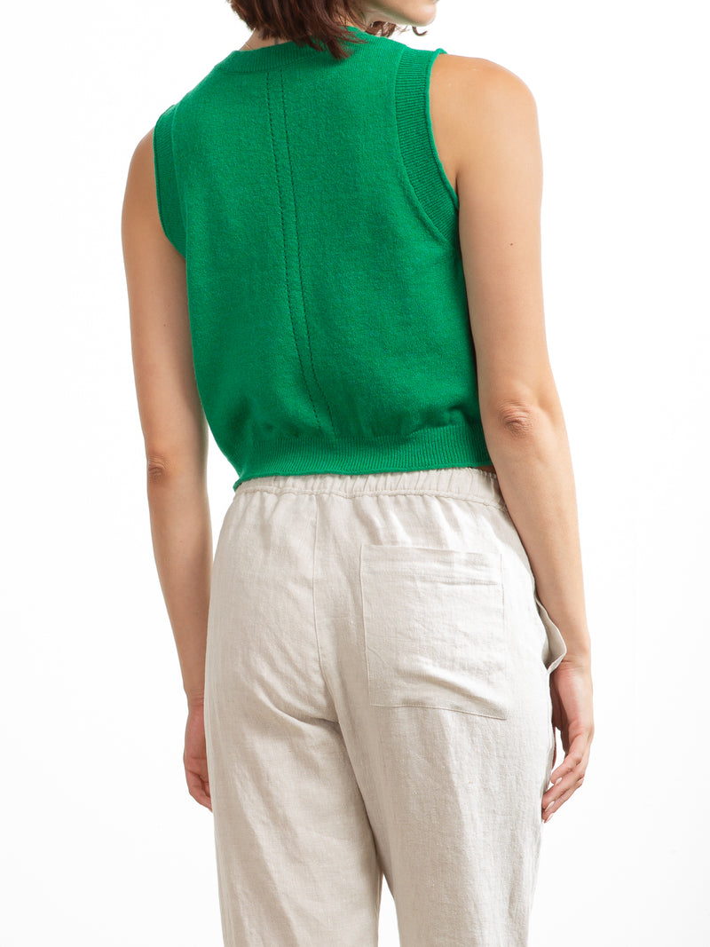 Tally Vest in Dulce Knitwear - Kelly Green